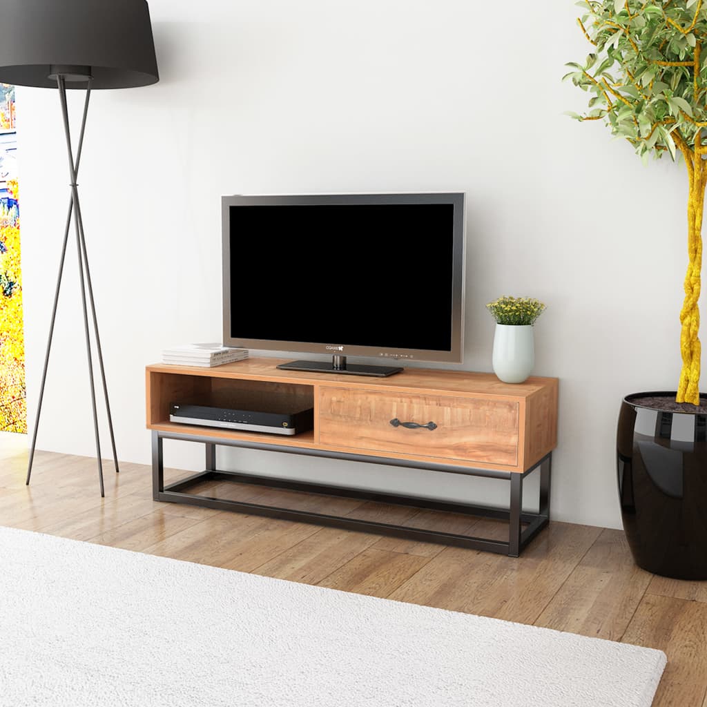 vidaXL Tv-meubel 120x35x45 cm MDF staal bruin