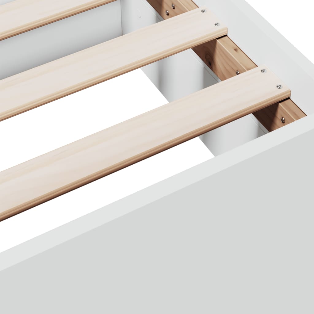 vidaXL Bedframe met lades bewerkt hout wit 120x200 cm