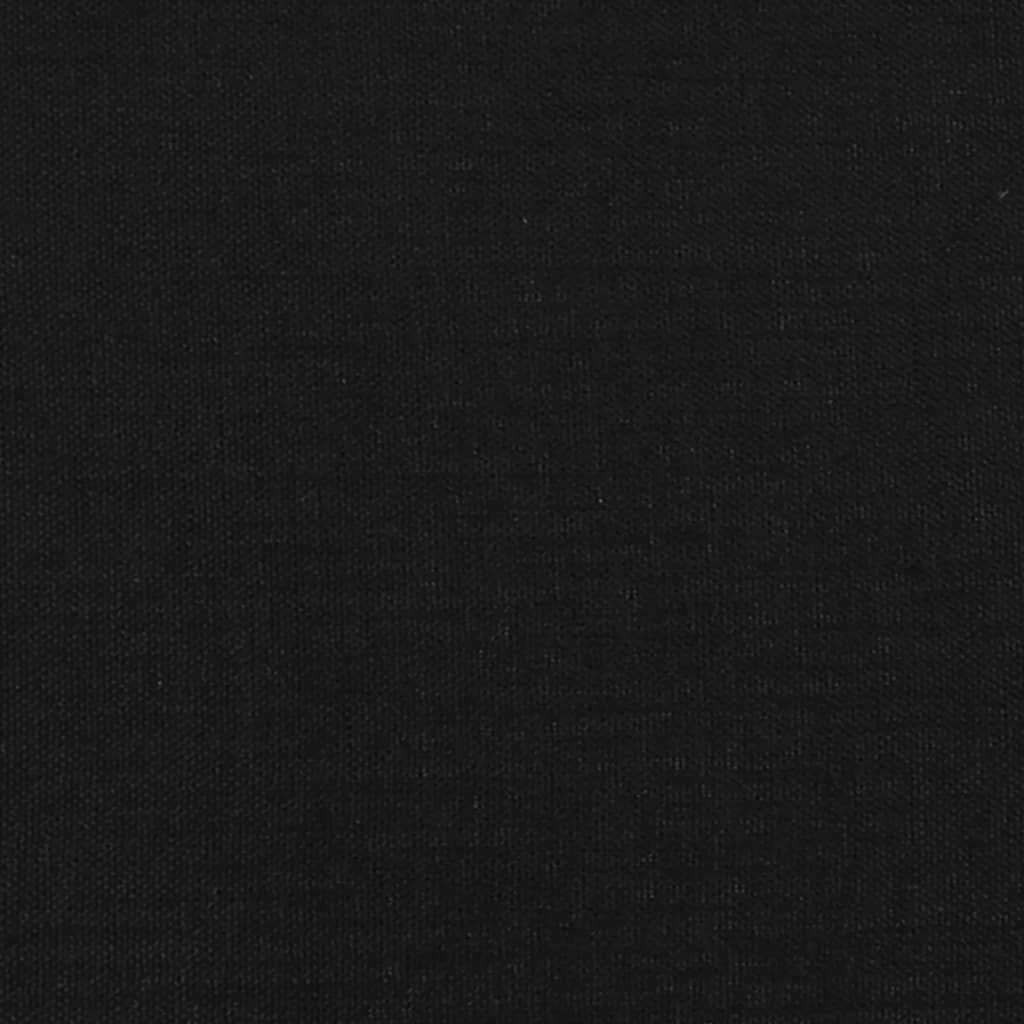 vidaXL Hoofdbord met randen 163x23x118/128 cm stof zwart