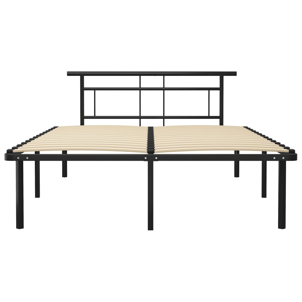 vidaXL Bedframe metaal zwart 140x200 cm