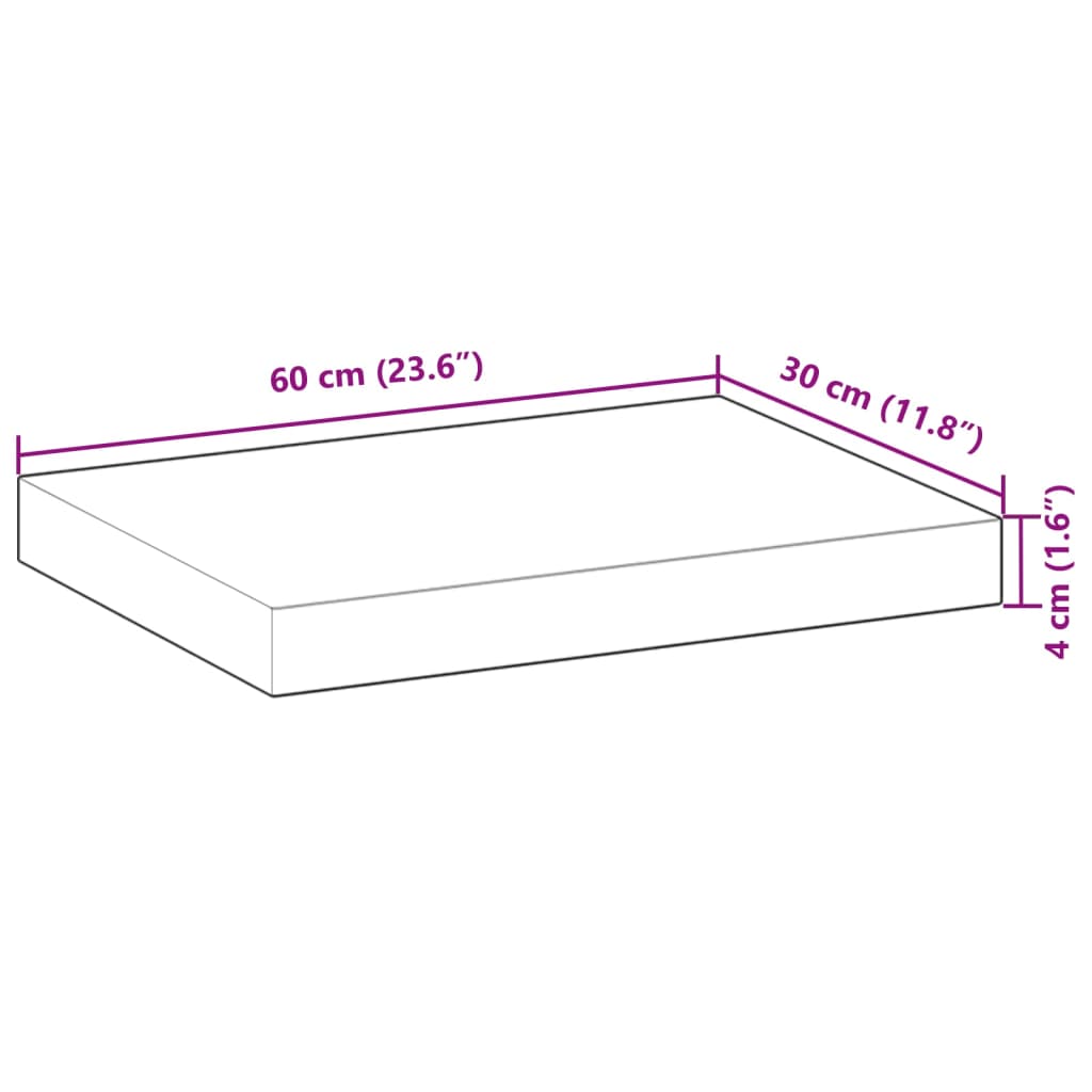 vidaXL Wandschappen 3 st zwevend olieafwerking 60x30x4 cm acaciahout