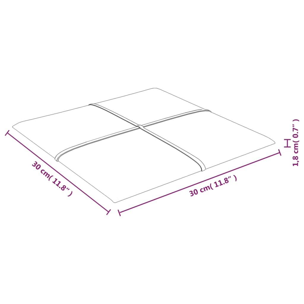 vidaXL Wandpanelen 12 st 1,08 m² 30x30 cm fluweel geel