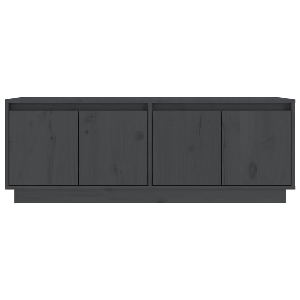 vidaXL Tv-meubel 110x34x40 cm massief grenenhout grijs