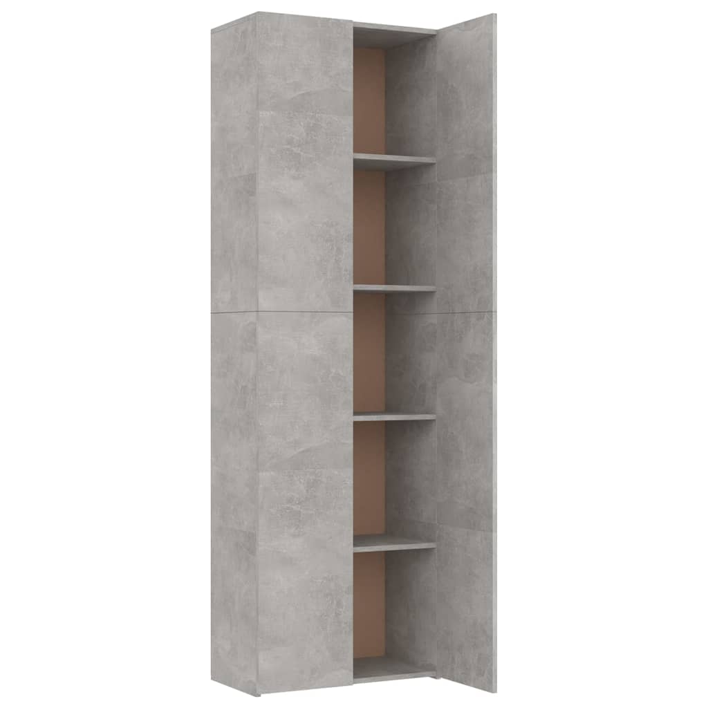 vidaXL Kantoorkast 60x32x190 cm bewerkt hout betongrijs