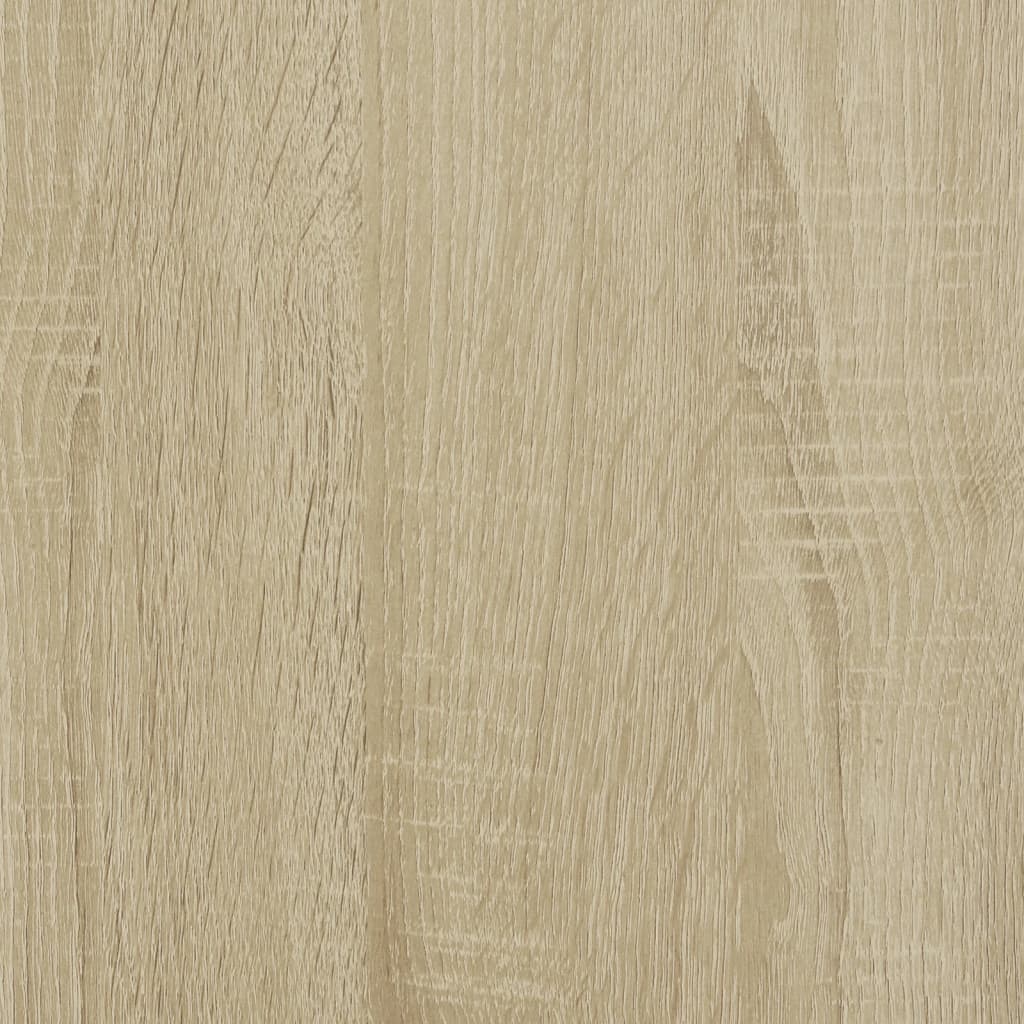 vidaXL Bedframe bewerkt hout en metaal sonoma eikenkleurig 90x190 cm