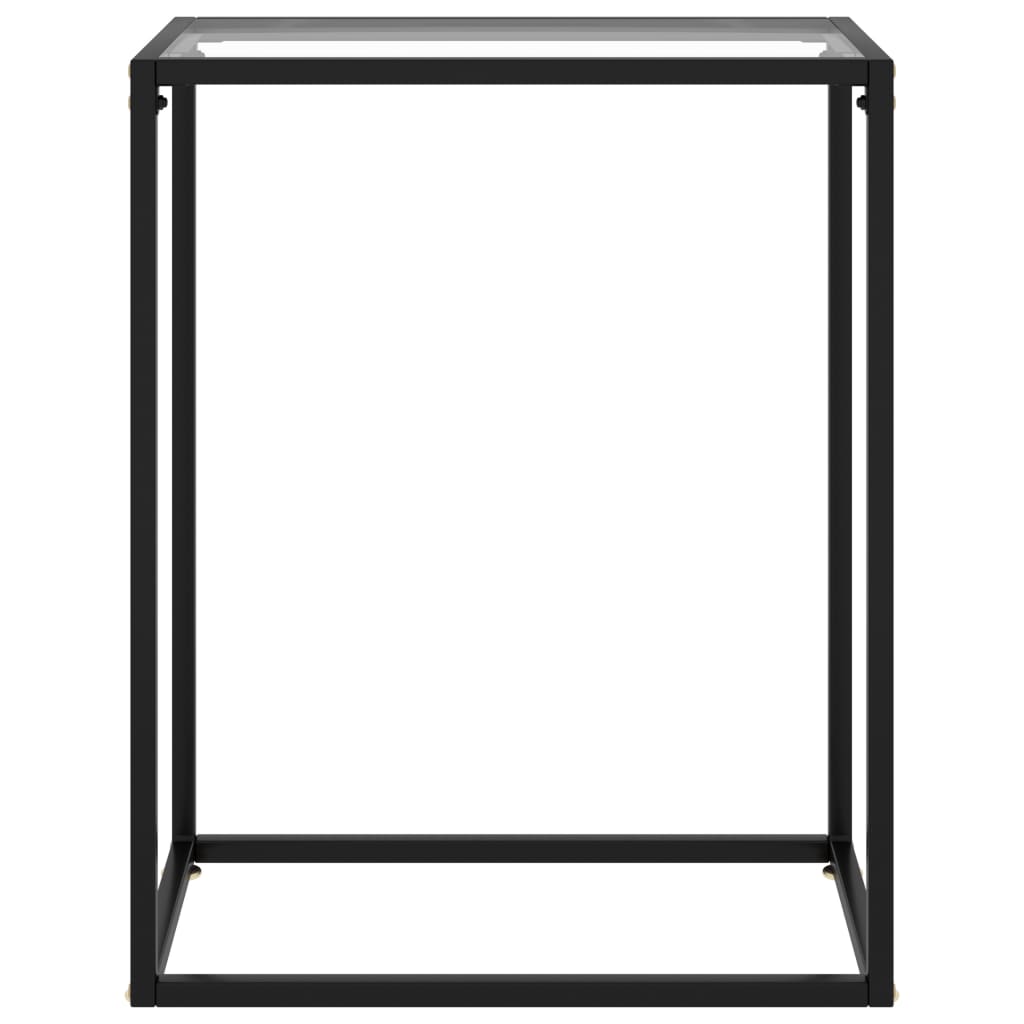 vidaXL Wandtafel 60x35x75 cm gehard glas transparant