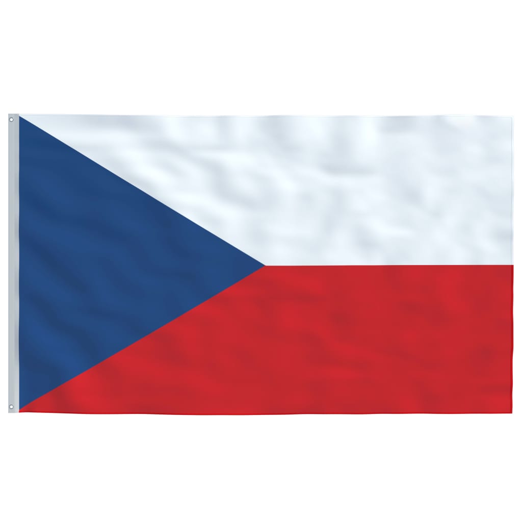 vidaXL Vlag met vlaggenmast Tsjechië 5,55 m aluminium