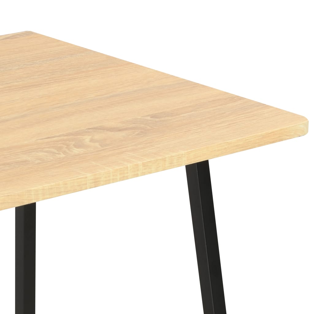 vidaXL Bureau met schappen 102x50x117 cm zwart en eikenkleurig