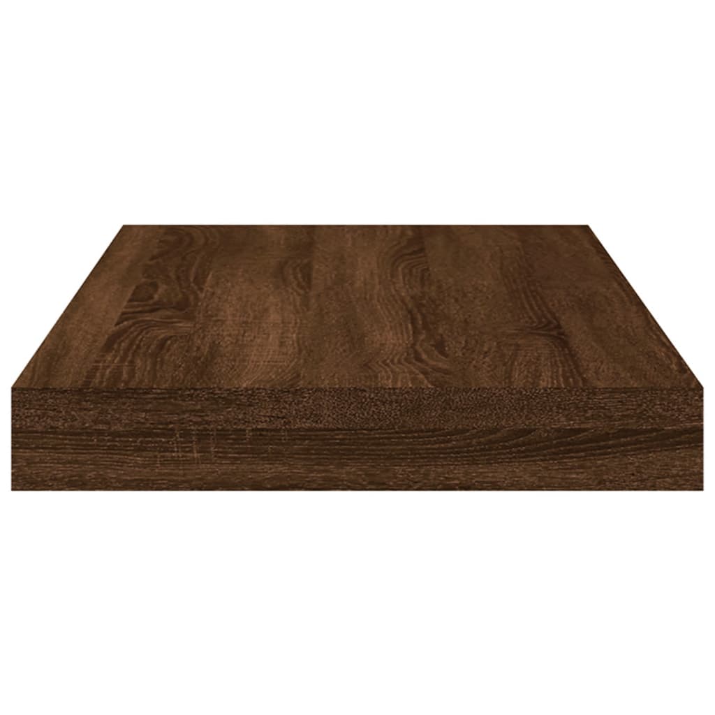 vidaXL Wandschappen 4 st 40x10x1,5 cm bewerkt hout bruineikenkleurig