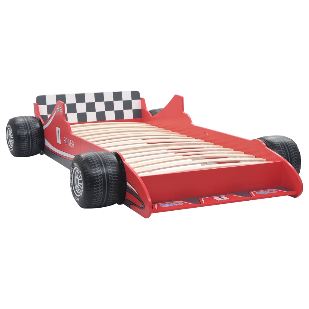 vidaXL Kinderbed raceauto rood 90x200 cm