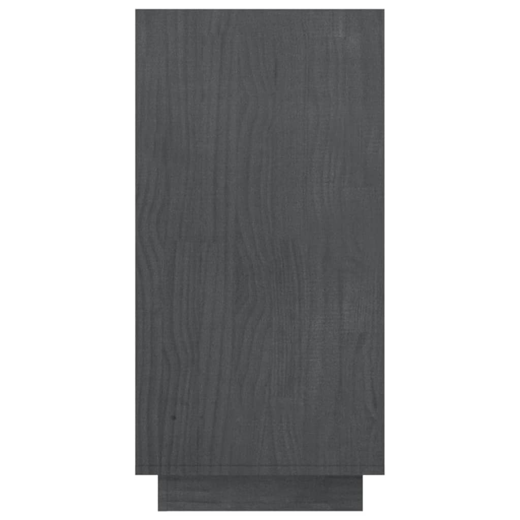 vidaXL Boekenkast 80x35x71 cm massief grenenhout grijs