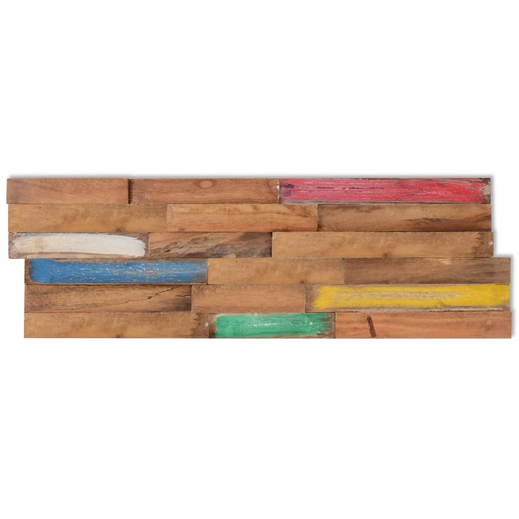 vidaXL Wandbekledingspanelen 10 st 1,03 m² massief teakhout
