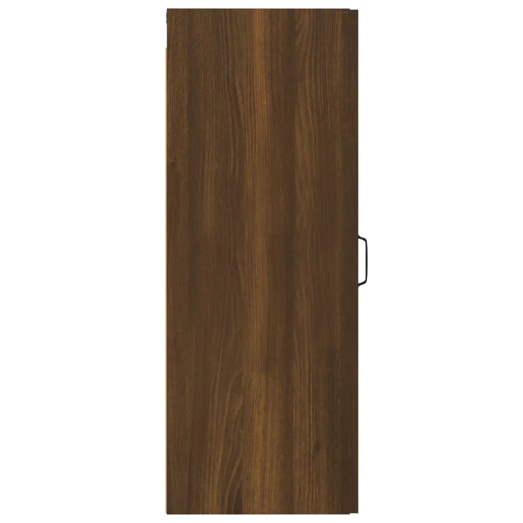vidaXL Wandkast 34,5x34x90 cm bewerkt hout bruineikenkleurig