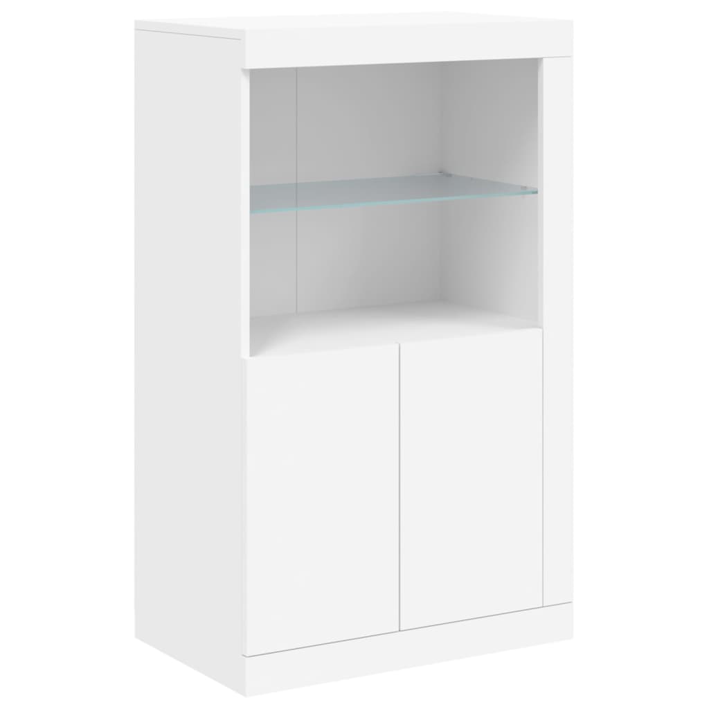 vidaXL Dressoir met LED-verlichting 181,5x37x100 cm wit