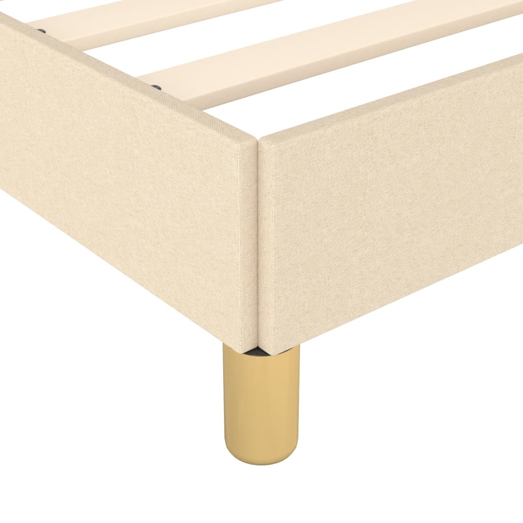 vidaXL Bedframe zonder matras stof crèmekleurig 180x200 cm