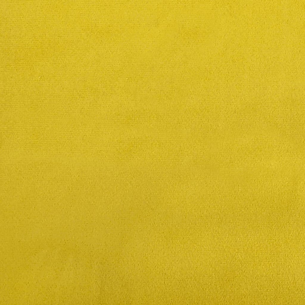 vidaXL Slaapbank L-vormig 255x140x70 cm fluweel geel