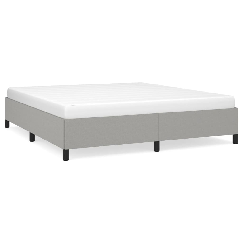 vidaXL Bedframe zonder matras stof lichtgrijs 180x200 cm