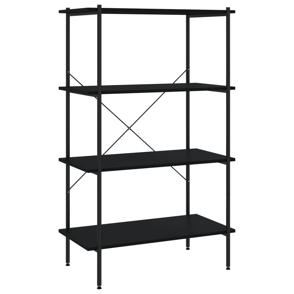 vidaXL - Opbergrek 5-laags 93,5x45,5x194,5 cm polypropeen zwart keukenrek | Leen Bakker