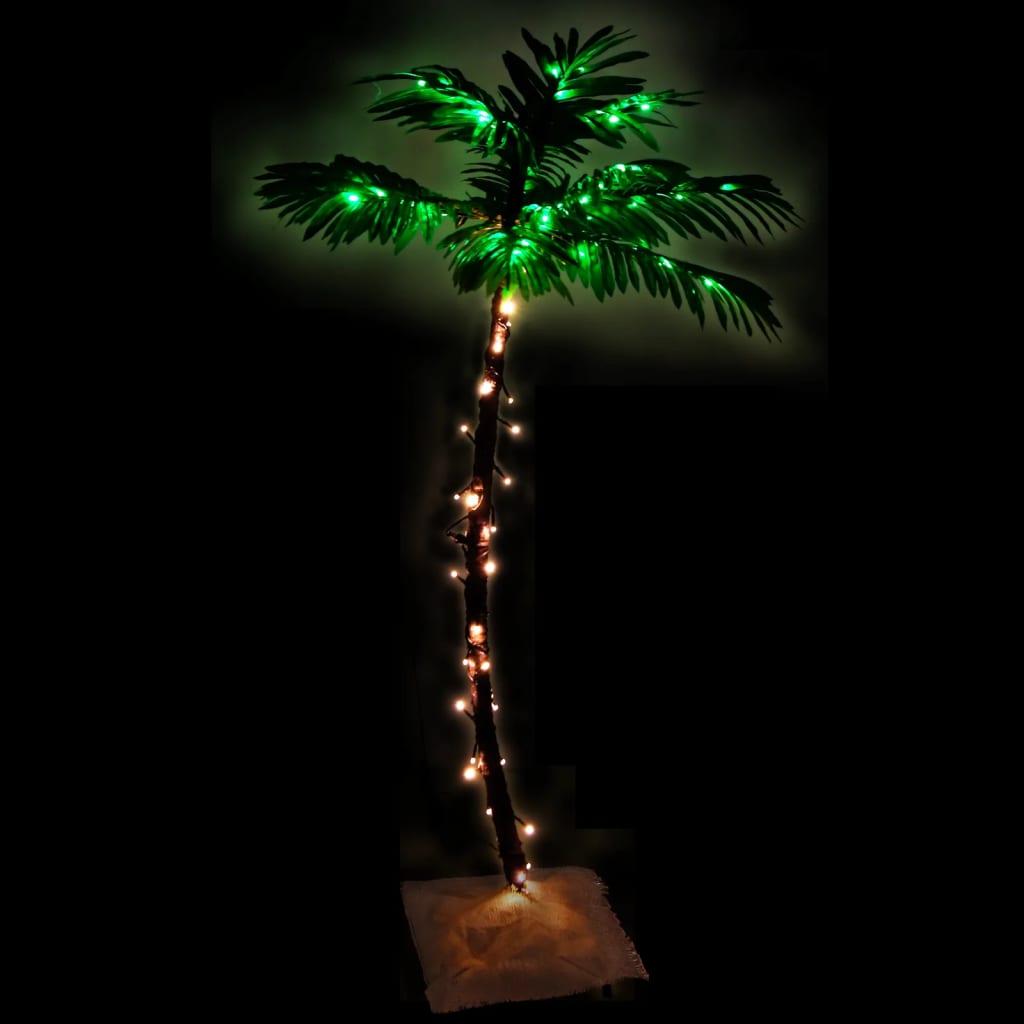 vidaXL Palmboom LED 72 LED's warmwit 120 cm