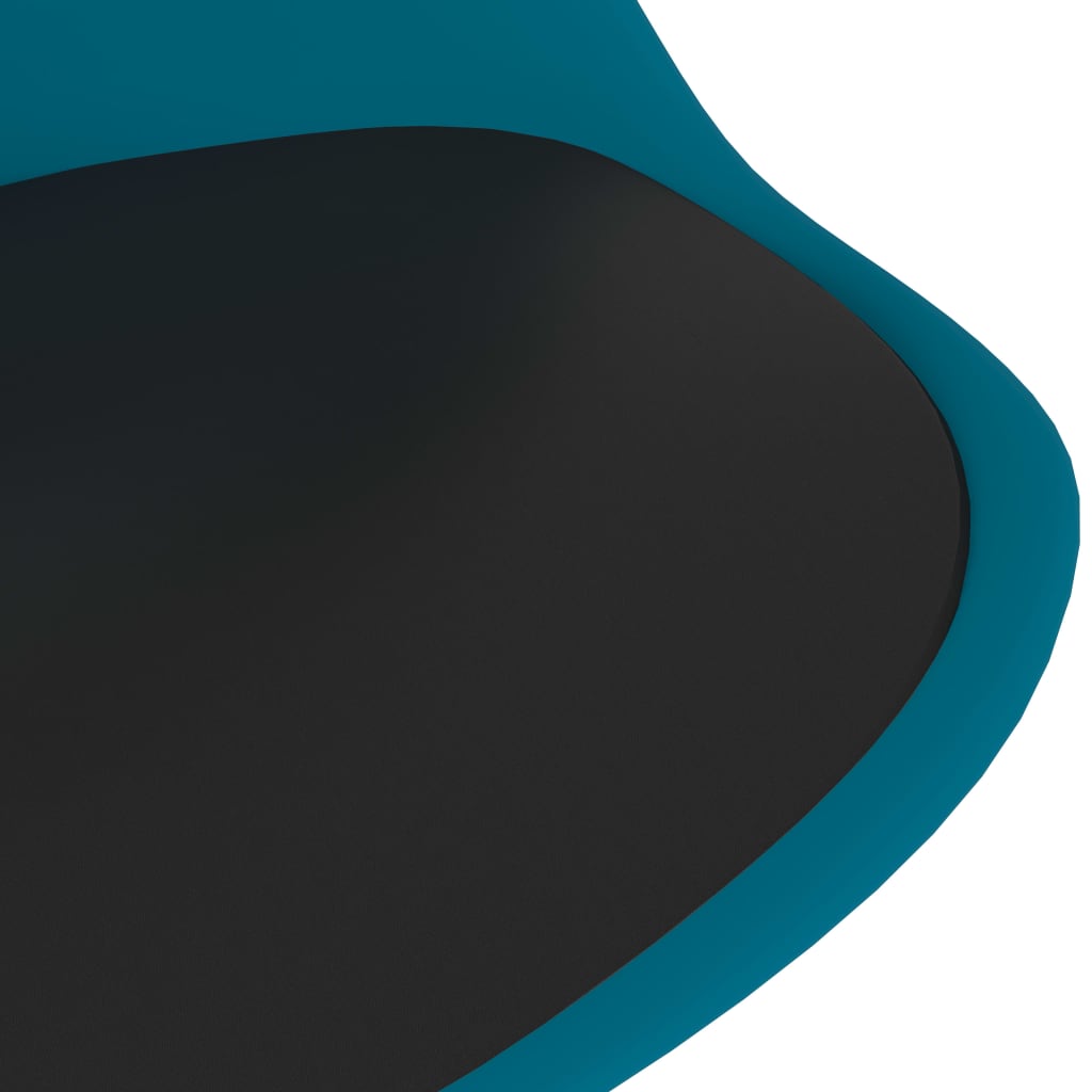 vidaXL 7-delige Eethoek turquoise en zwart