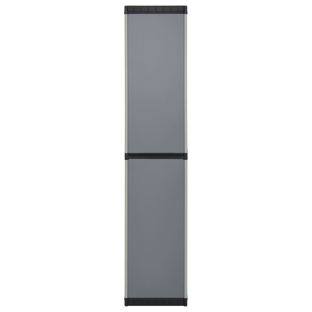 vidaXL Tuinkast met 3 schappen 34x40x168 cm grijs en zwart