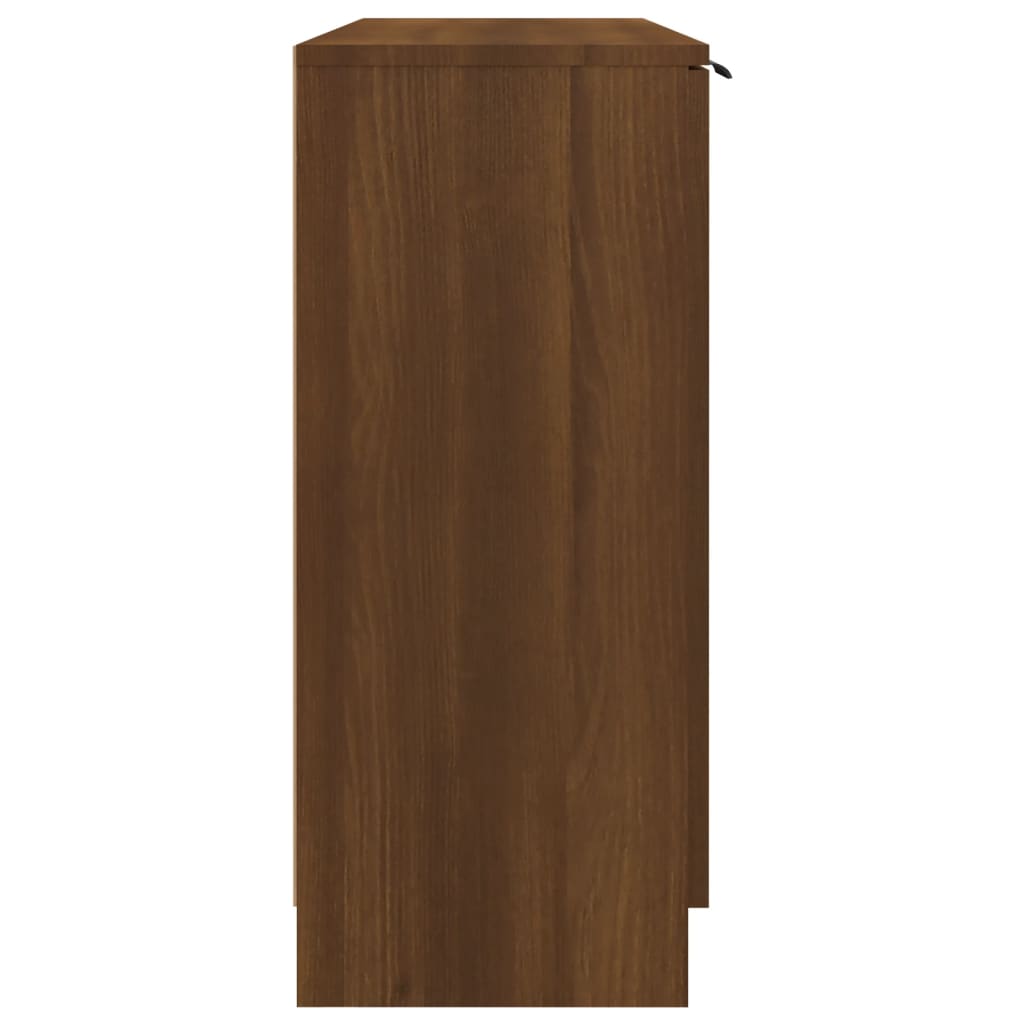 vidaXL Dressoir 90,5x30x70 cm bewerkt hout bruineikenkleurig