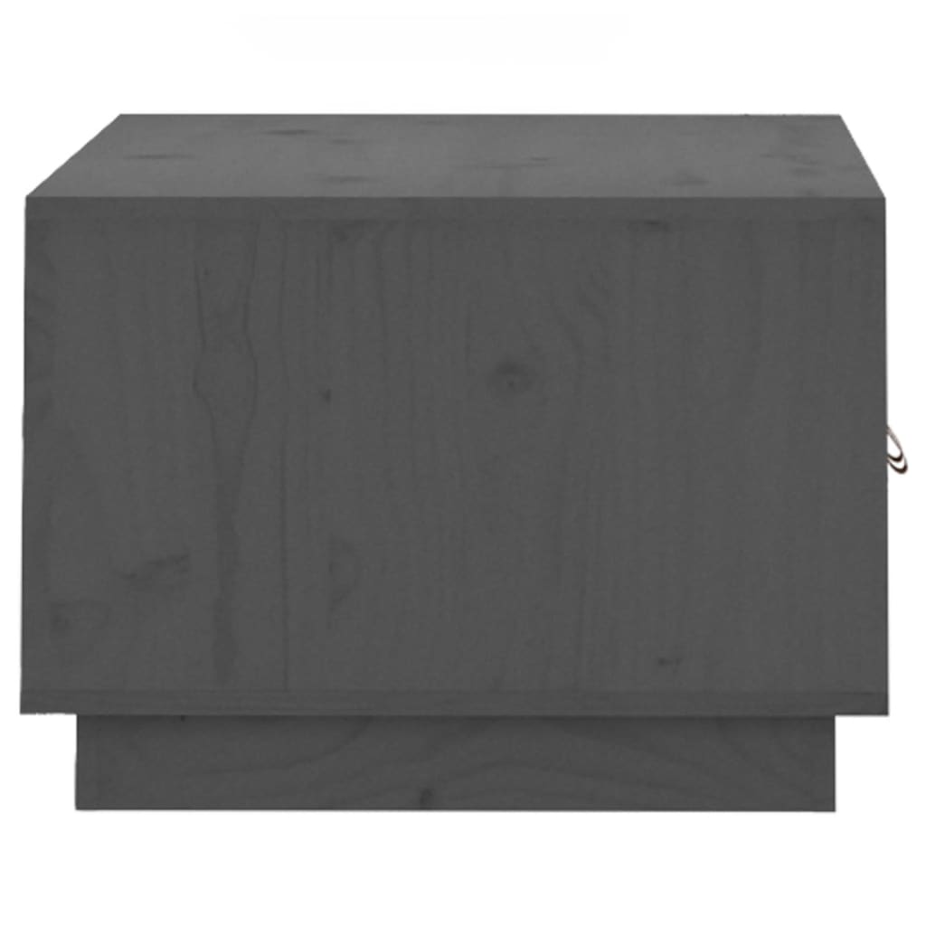 vidaXL Salontafel 80x50x35 cm massief grenenhout grijs