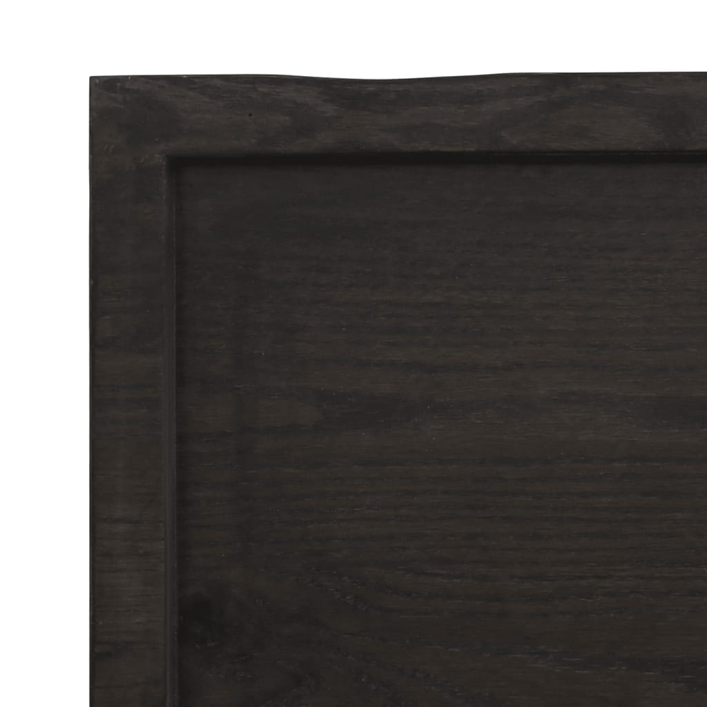 vidaXL Wastafelblad 40x30x(2-6) cm behandeld massief hout donkerbruin