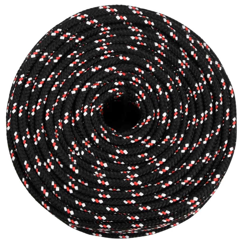 vidaXL Boot touw 8 mm 25 m polypropyleen zwart