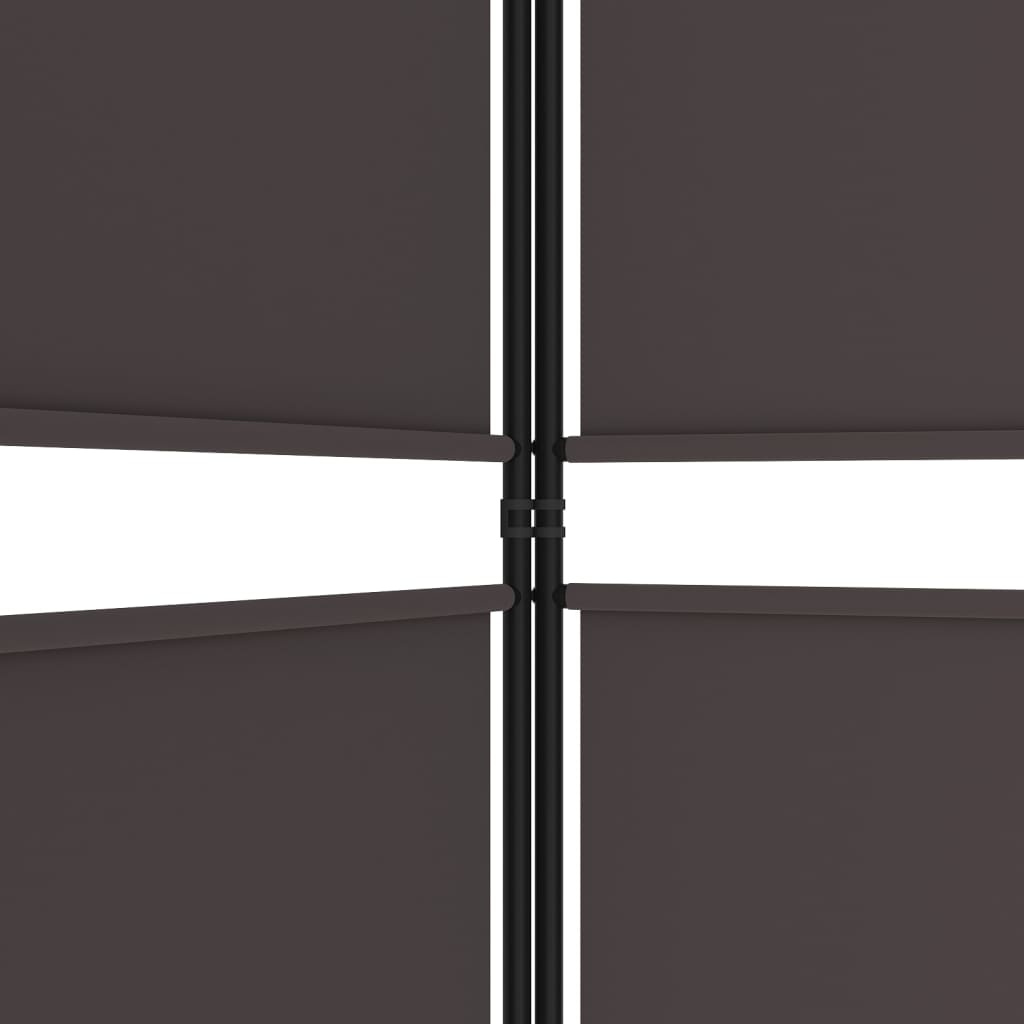 vidaXL Kamerscherm met 6 panelen 300x180 cm stof bruin