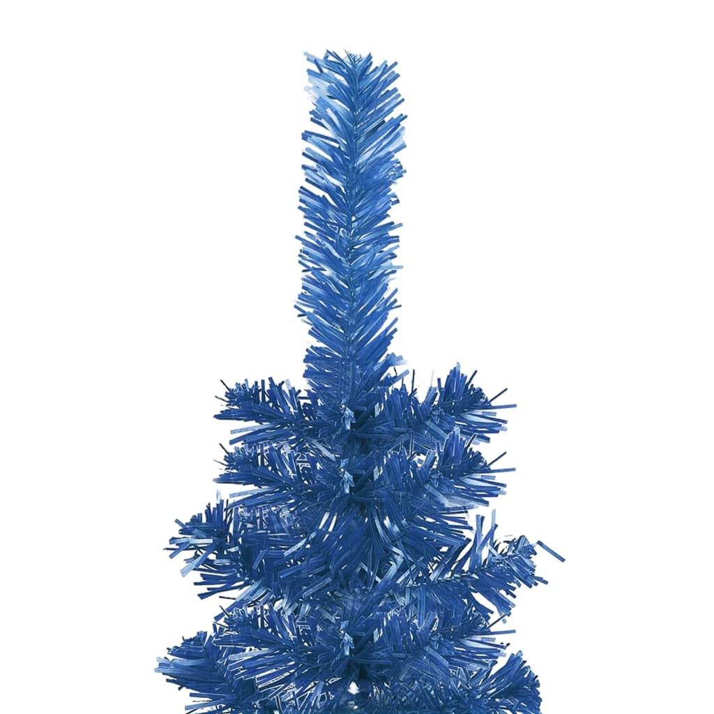 vidaXL Kerstboom met LED's en kerstballen smal 150 cm blauw