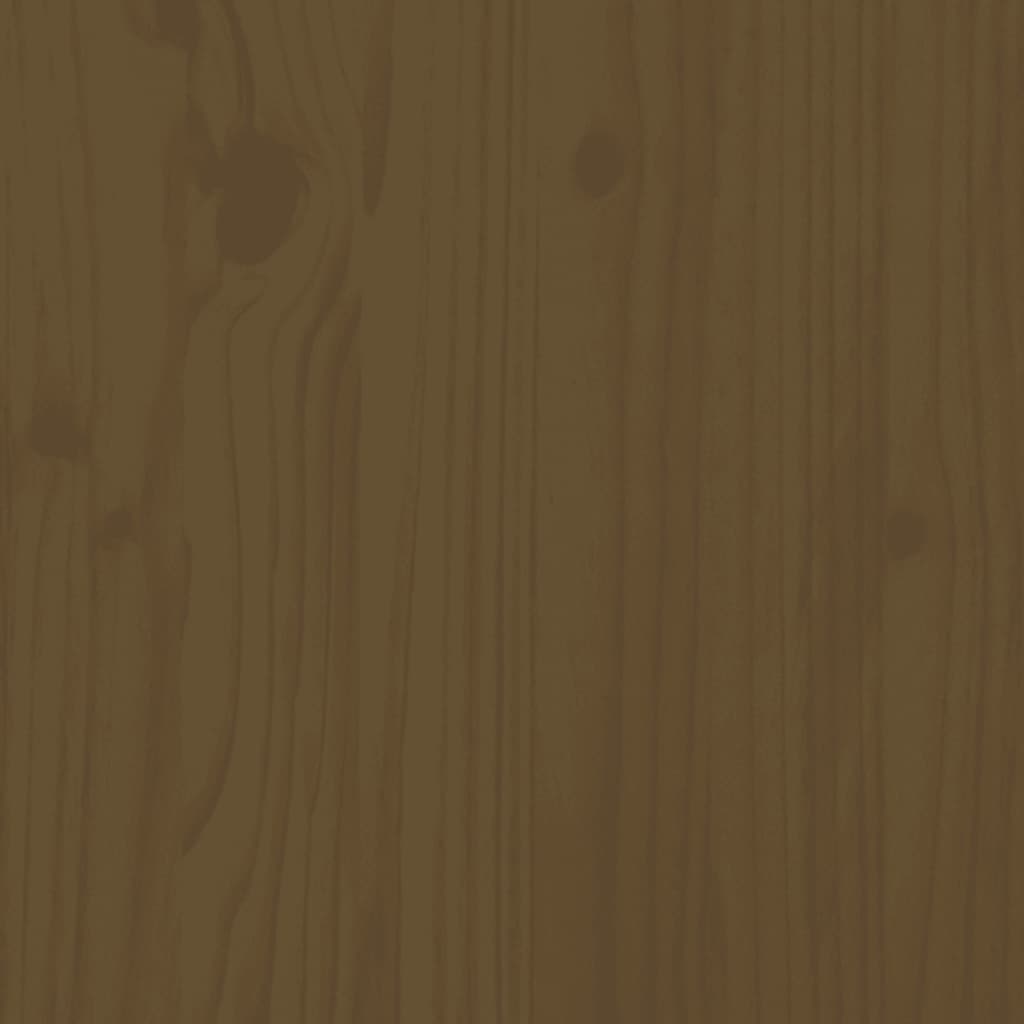 vidaXL Bureau met kastjes 135x50x75 cm massief grenenhout honingbruin