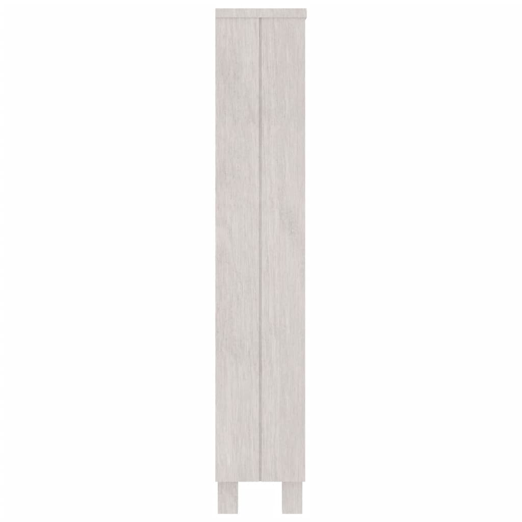 vidaXL Cd-kast HAMAR 45x18x100 cm massief grenenhout wit