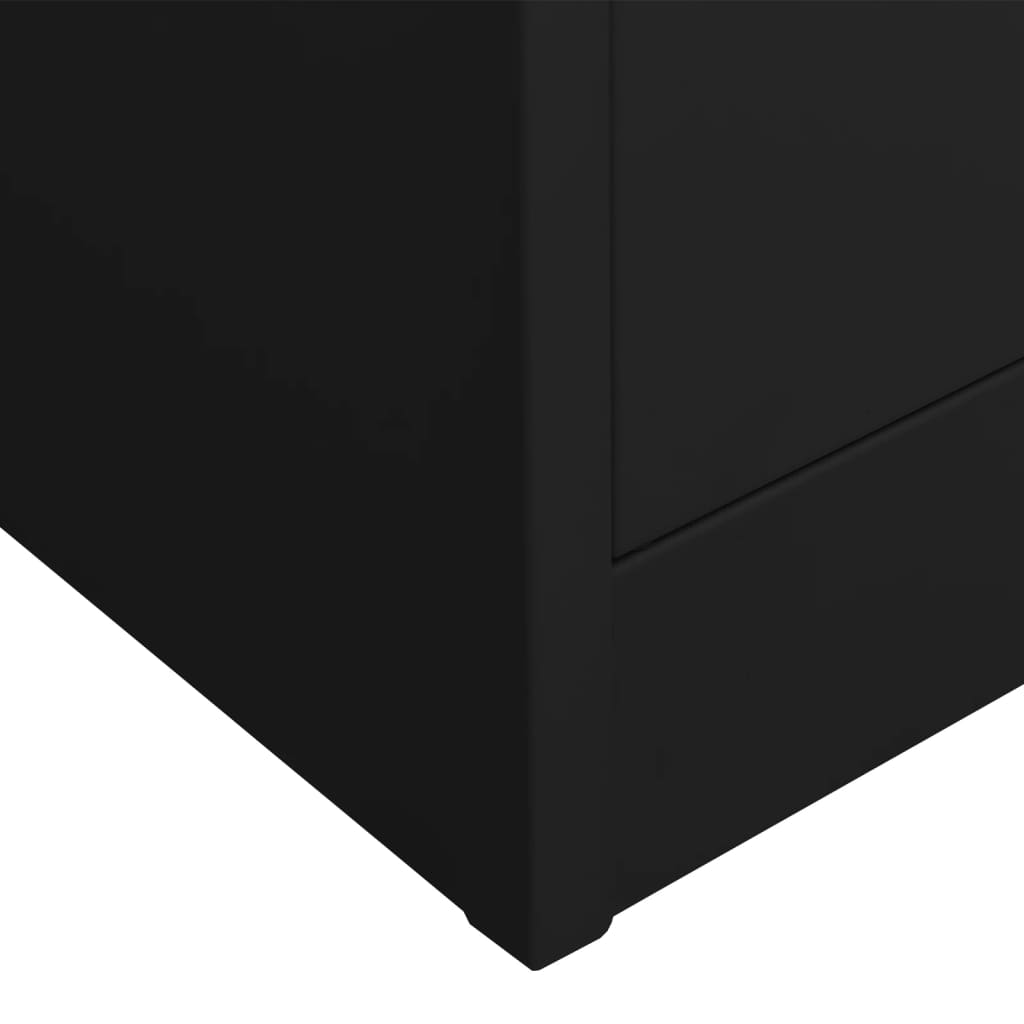 vidaXL Kantoorkast 90x40x180 cm staal zwart