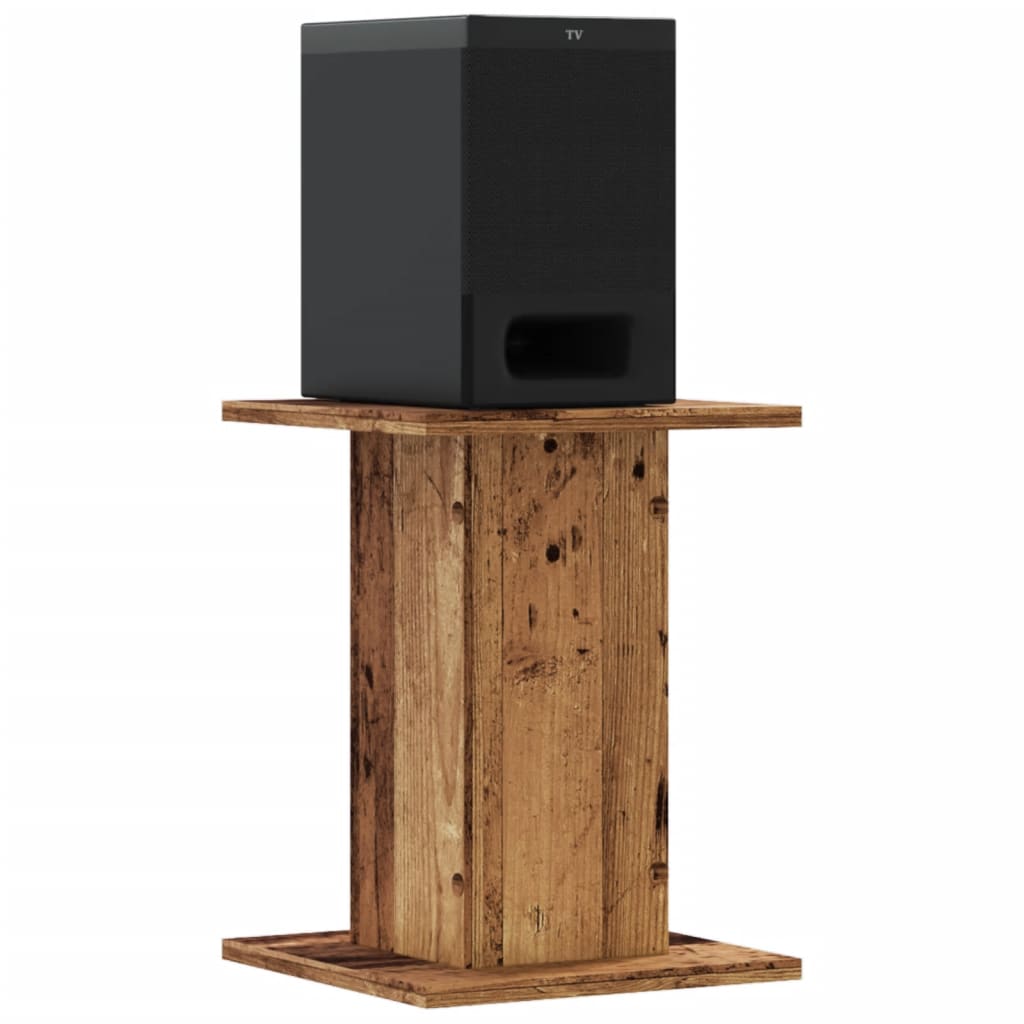 vidaXL Speakerstandaards 2 st 30x30x40 cm bewerkt hout oud houtkleurig