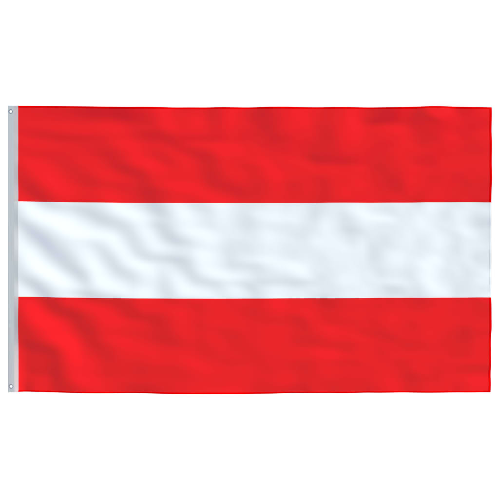 vidaXL Vlag met vlaggenmast Oostenrijk 6 m aluminium