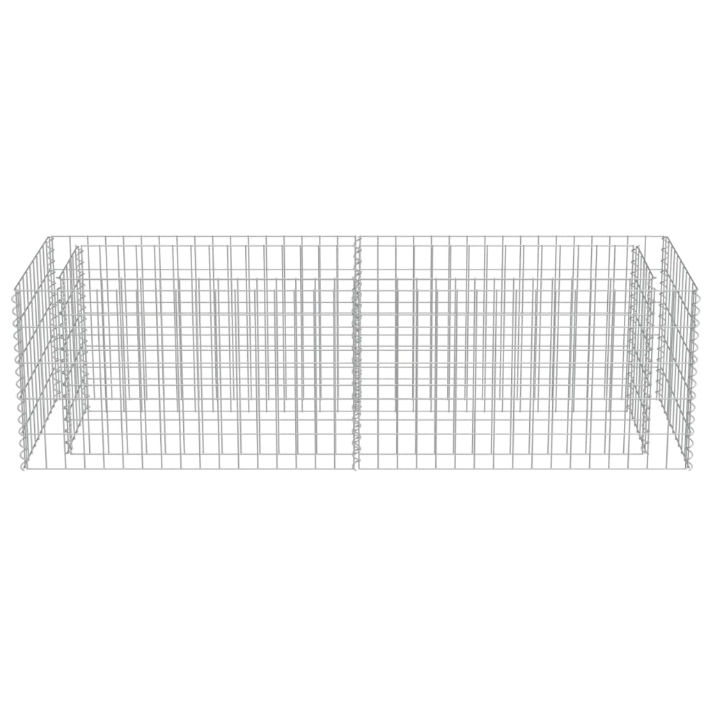 vidaXL Gabion plantenbak verhoogd 180x50x50 cm gegalvaniseerd staal