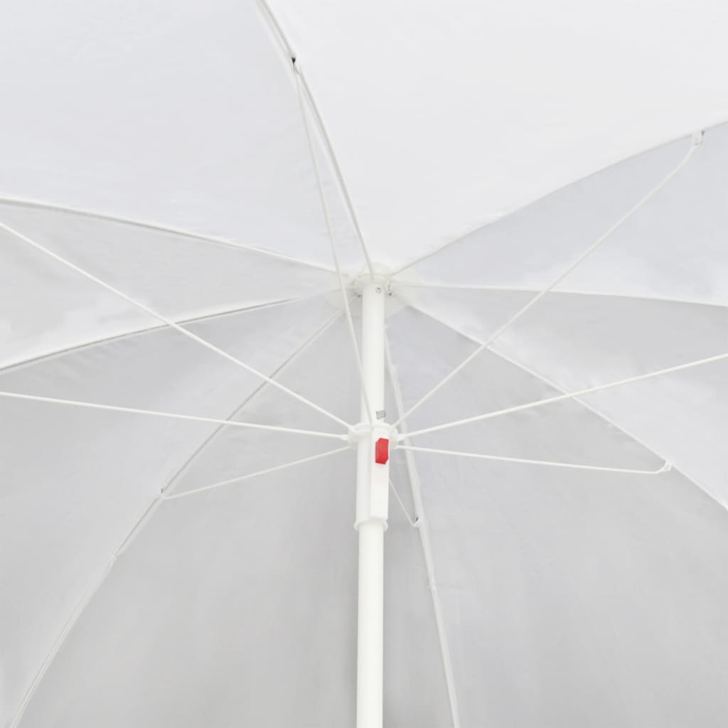 vidaXL Tuinbed met parasol poly rattan zwart
