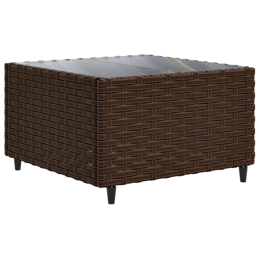 vidaXL 7-delige Loungeset met kussens poly rattan bruin