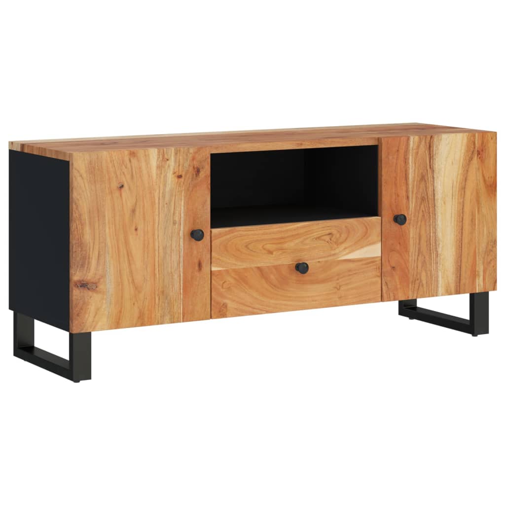 vidaXL Tv-meubel 105x33,5x46 cm massief acaciahout en bewerkt hout