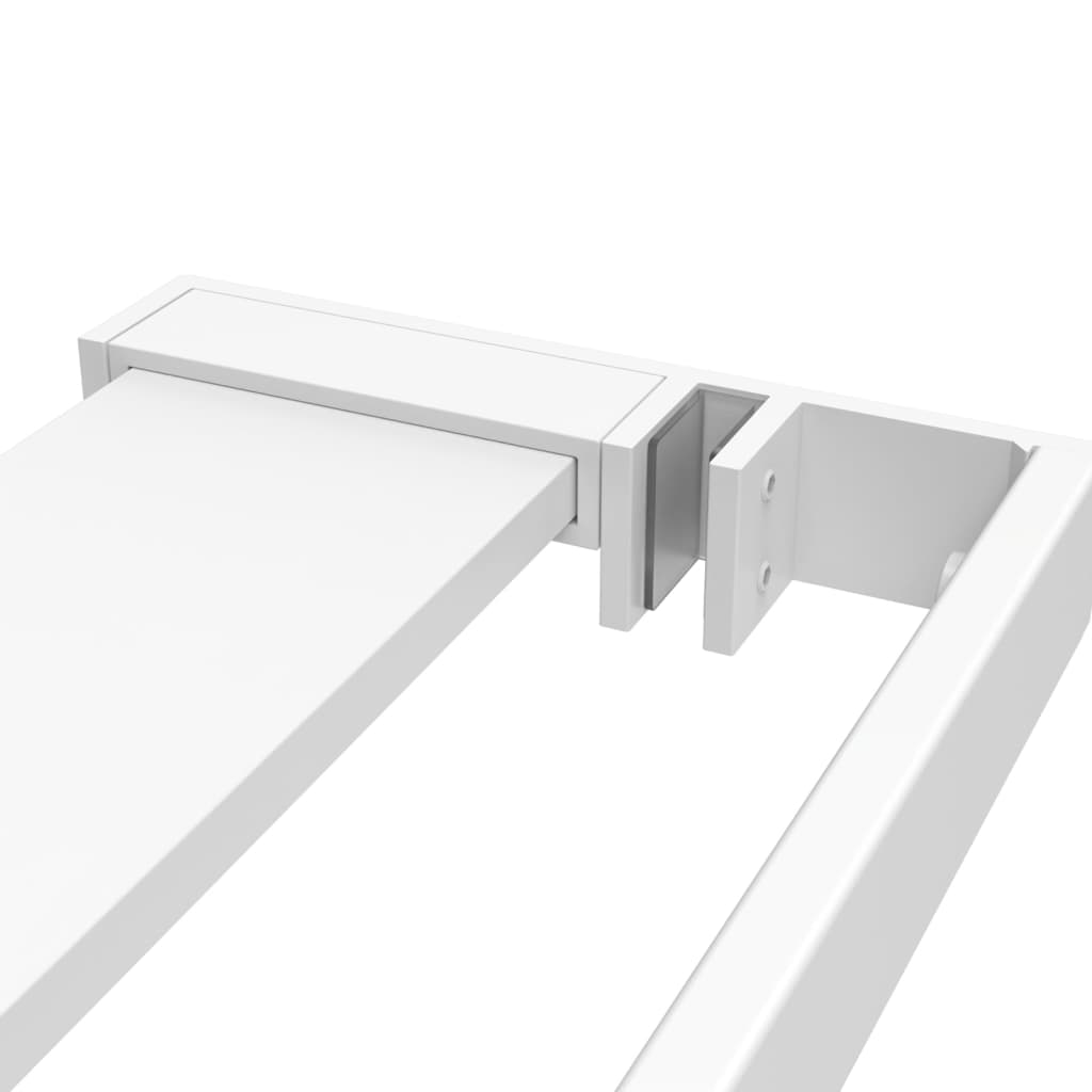 vidaXL Wandschap voor inloopdouchewand 80 cm aluminium wit