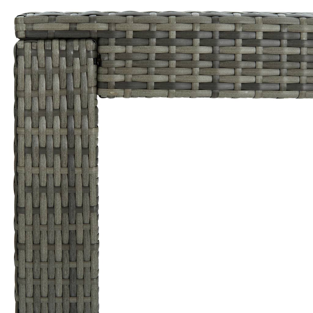 vidaXL 7-delige Tuinbarset met armleuningen poly rattan grijs