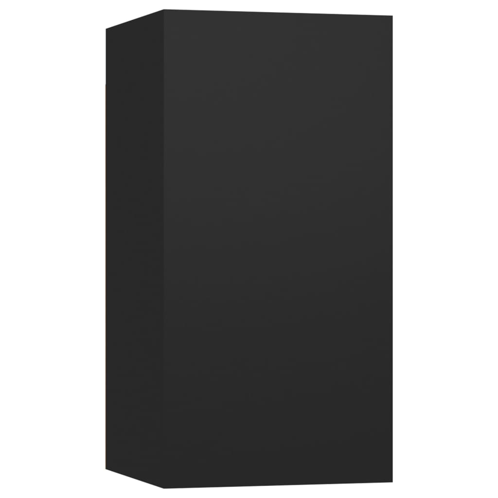 vidaXL 10-delige Tv-meubelset bewerkt hout zwart
