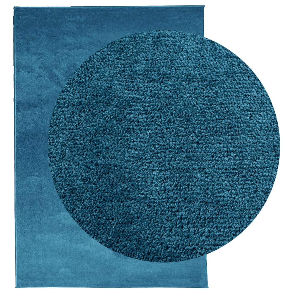 vidaXL Vloerkleed OVIEDO laagpolig 140x200 cm turquoise