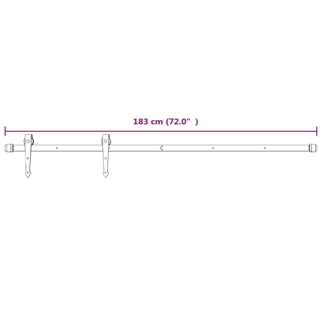 vidaXL Schuifdeur met beslag 80x210 cm massief grenenhout