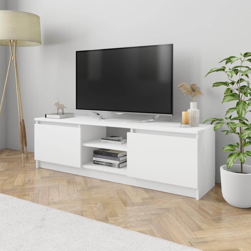vidaXL Tv-meubel 120x30x35,5 cm bewerkt hout wit