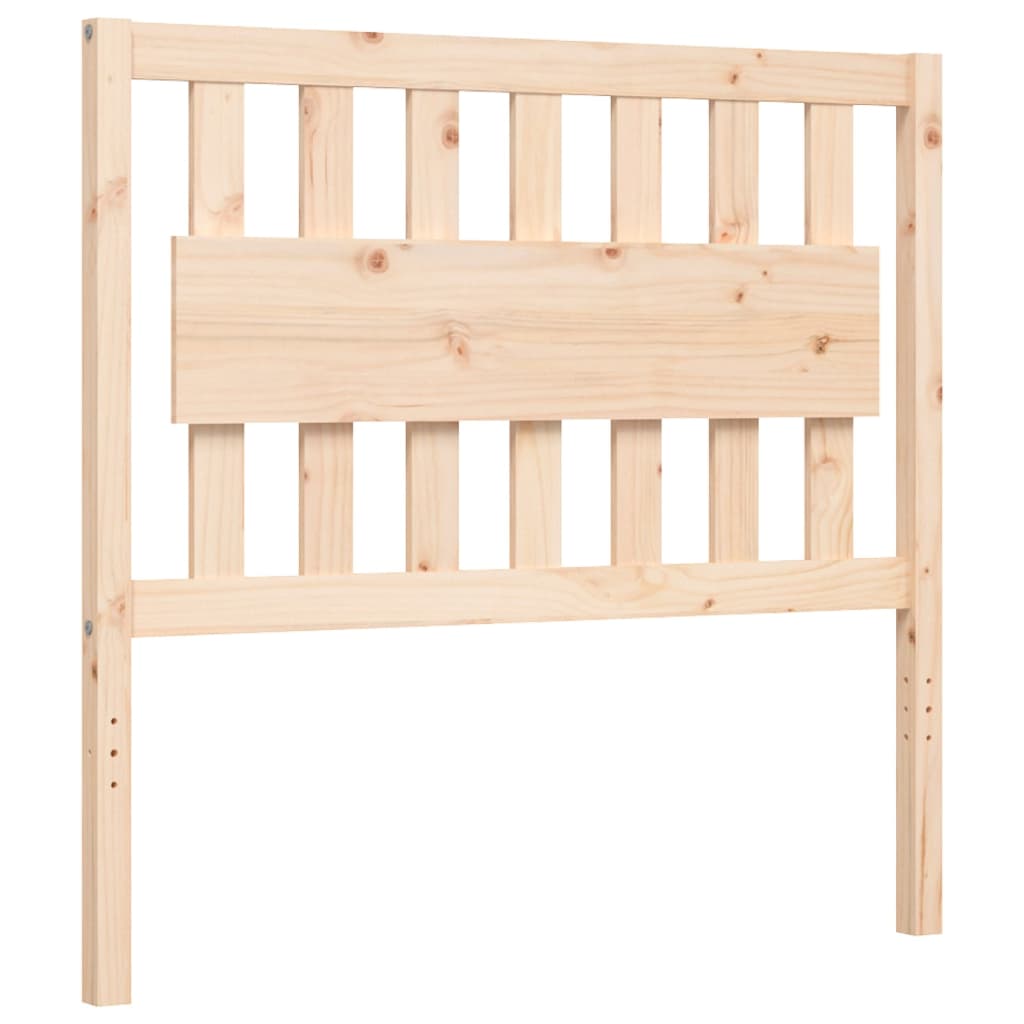 vidaXL Bedframe met hoofdbord massief hout 100x200 cm