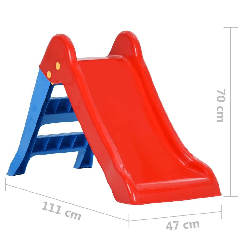 vidaXL Kinderglijbaan inklapbaar 111 cm meerkleurig