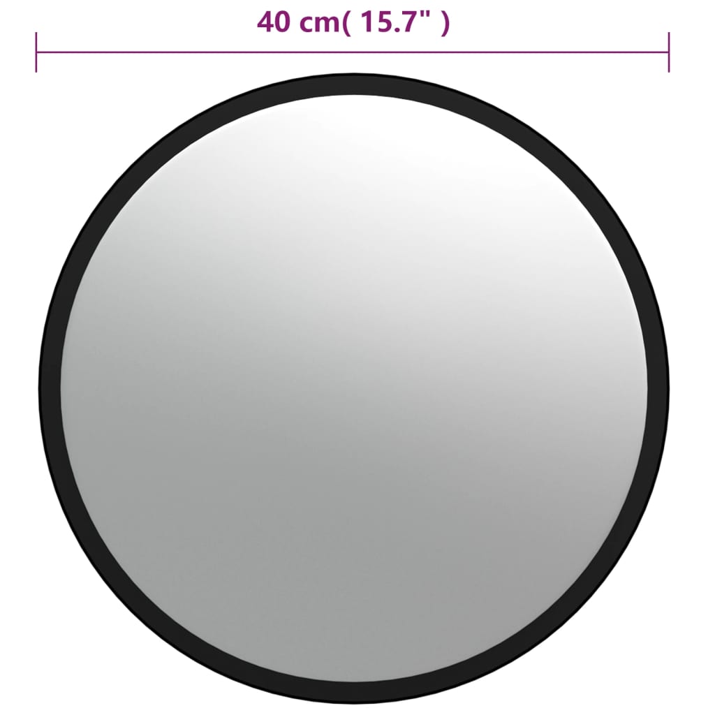 vidaXL Verkeersspiegel voor binnen convex Ø40 cm acryl zwart