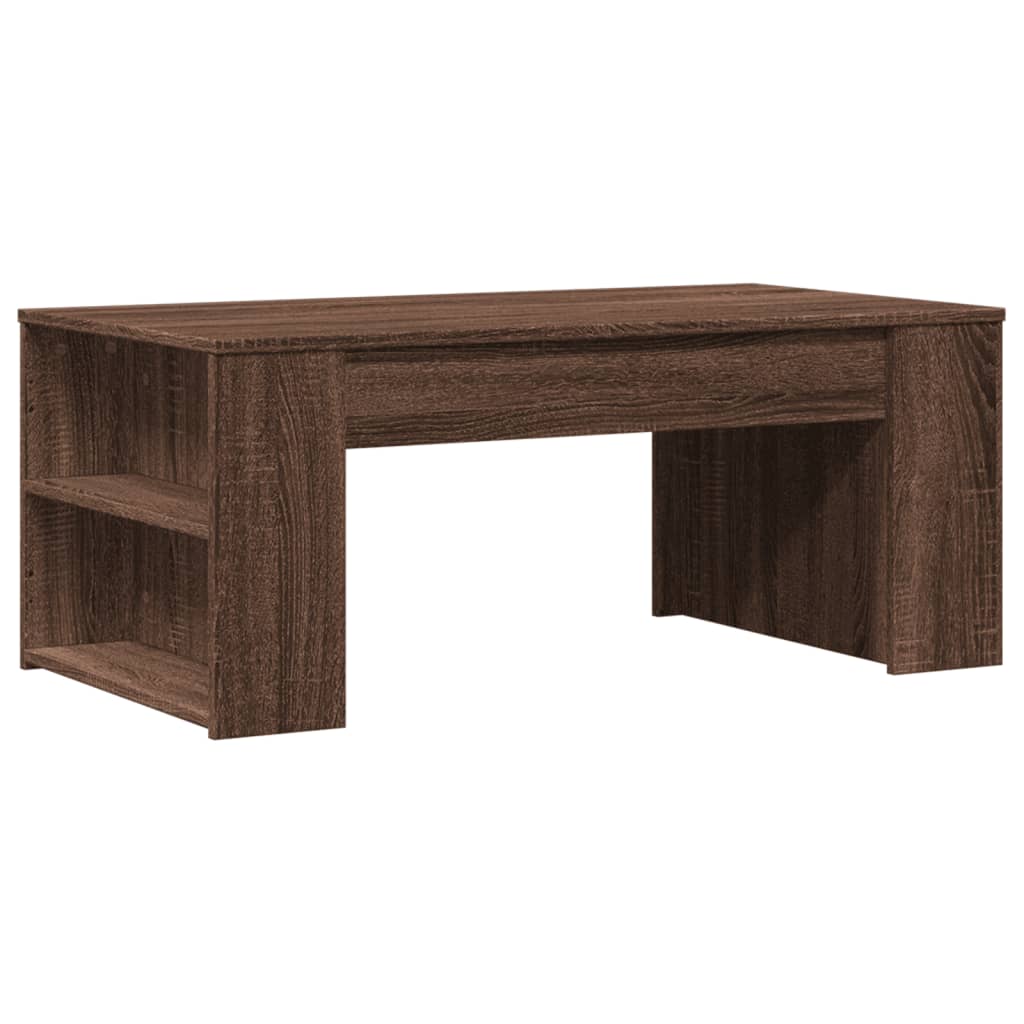 vidaXL Salontafel 102x55x42 cm bewerkt hout bruin eikenkleur